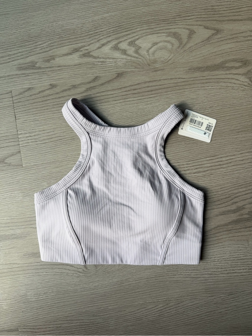 NWT Lululemon Ribbed Nulu High-Neck Yoga Bra - Faint Lavender - Size 6